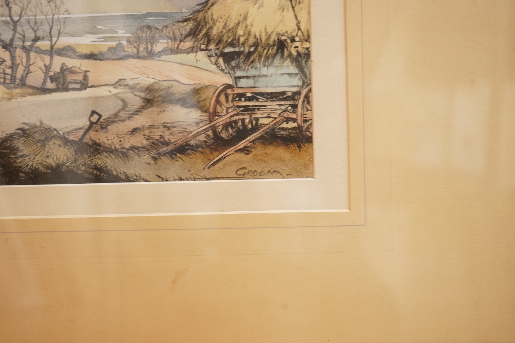Emerson Harold Groom (1890-1983), Passing Gleams, South Benfleet, Essex, signed, watercolour, 32 x 45cm